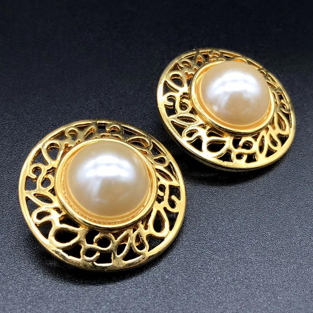 【USA輸入】ヴィンテージ パール イヤリング/Vintage Pearl Clip On Earrings