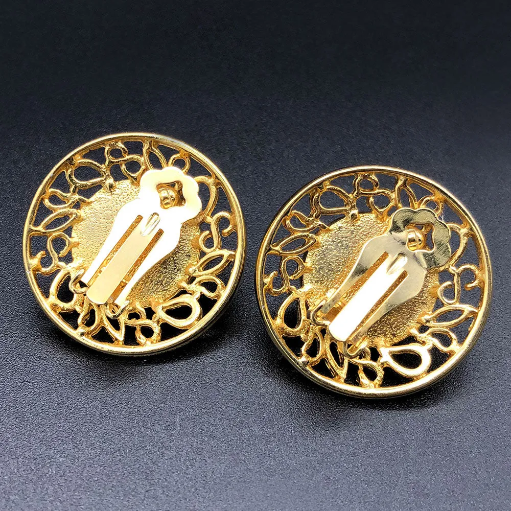 【USA輸入】ヴィンテージ パール イヤリング/Vintage Pearl Clip On Earrings