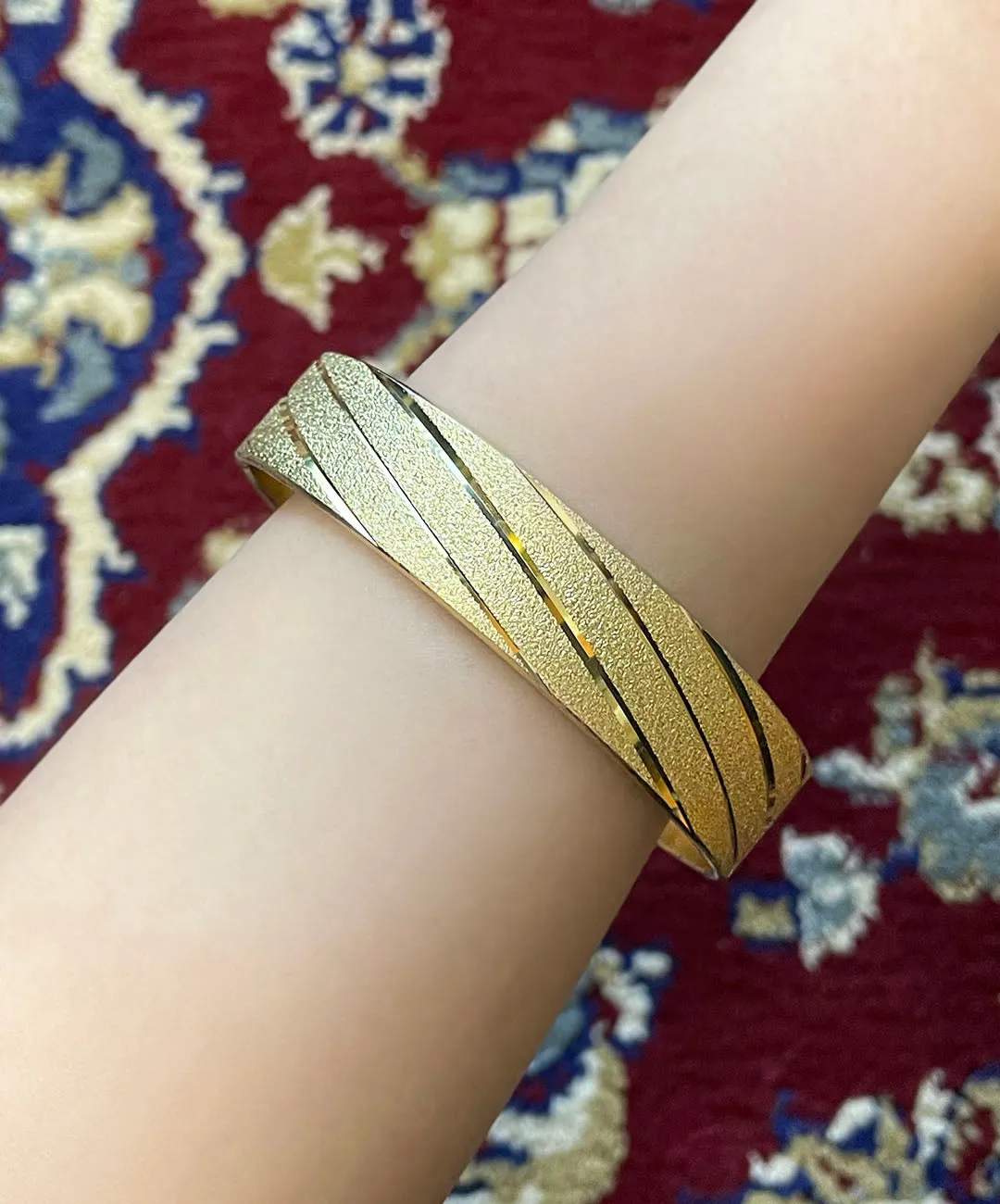 【USA輸入】ヴィンテージ 西ドイツ製 カッティング バングル/Vintage W.GERMANY Cutting Bangle