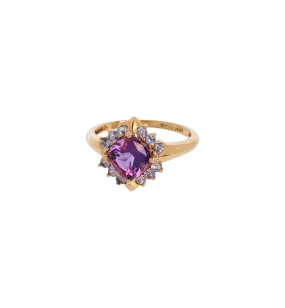 Vintage Amethyst and Tanzanite Grape Ring