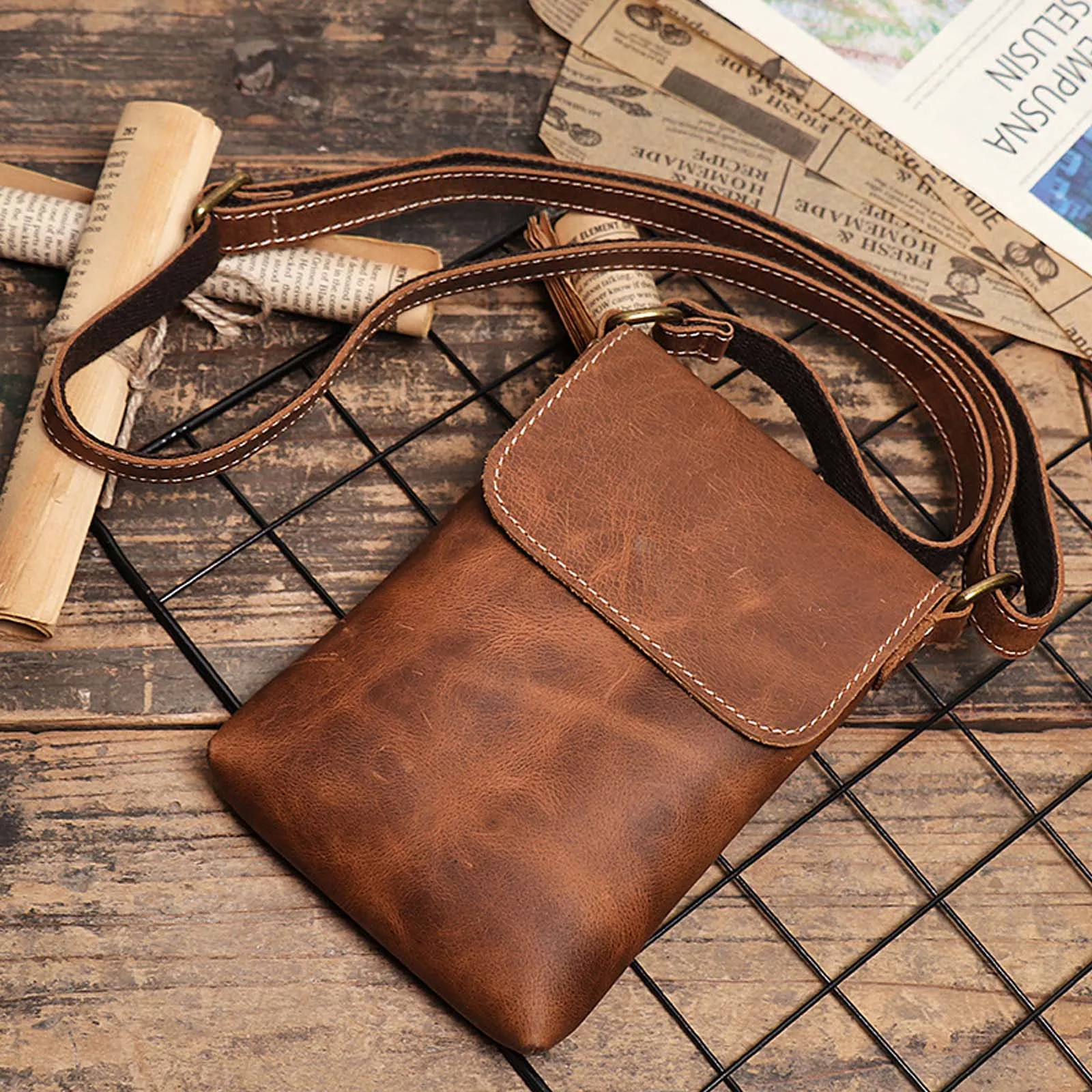 Vintage Crossbody Phone Bag