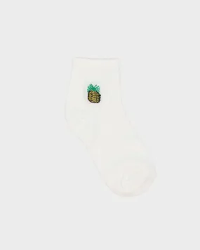 White Pineapple Socks