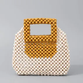 Wooden Bead Mini Tote