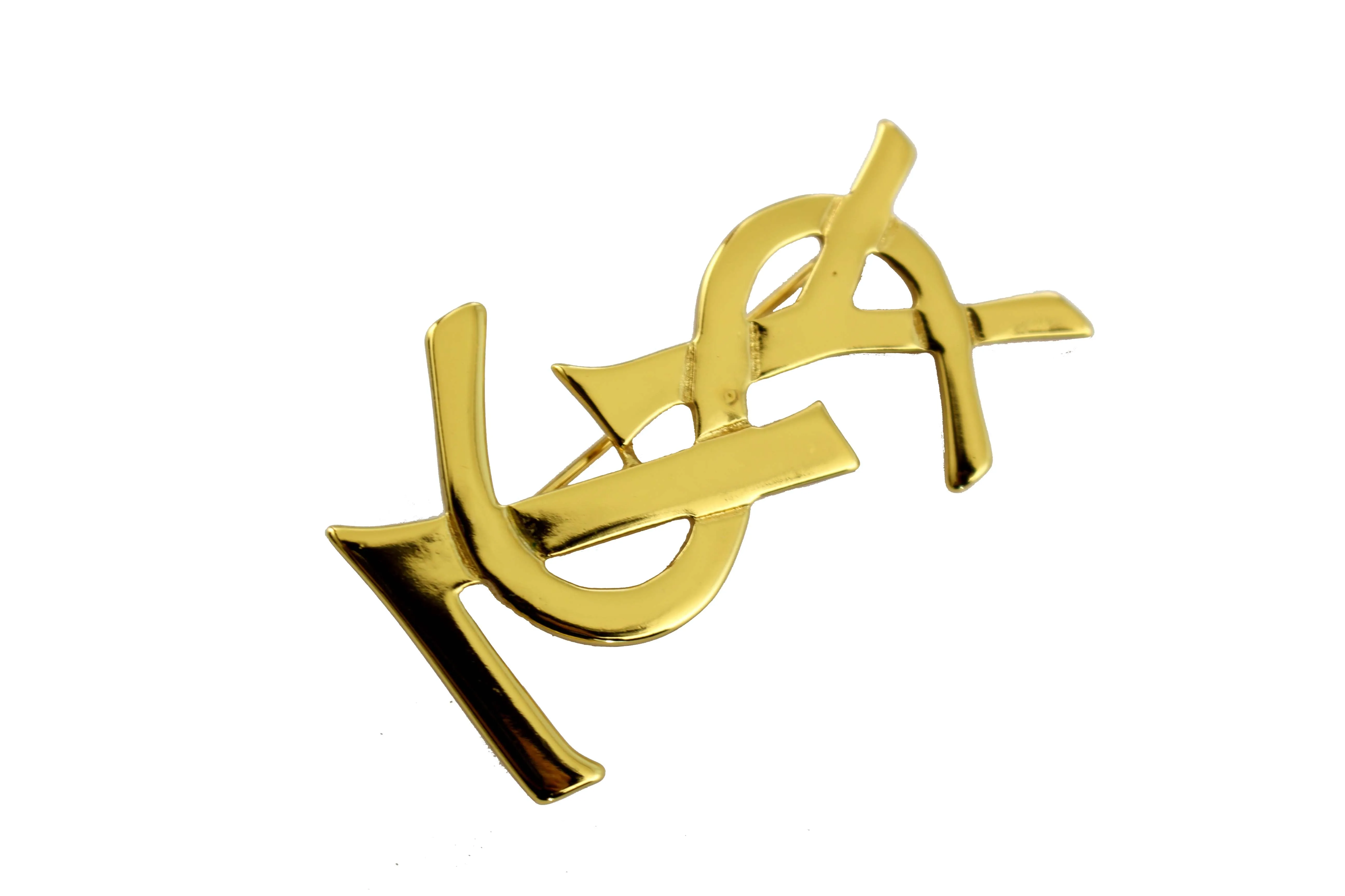 YVES SAINT LAURENT Logo brooch