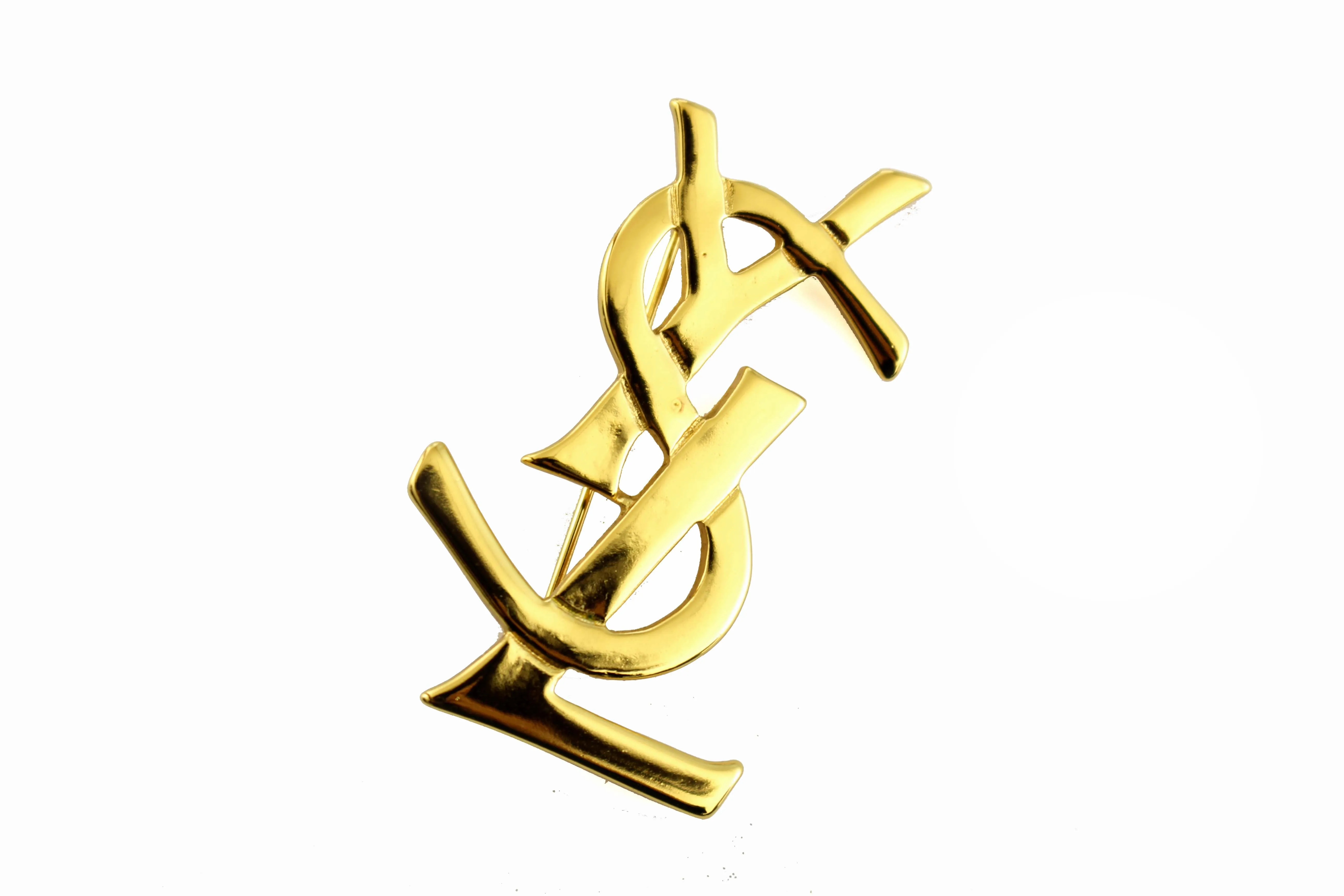 YVES SAINT LAURENT Logo brooch