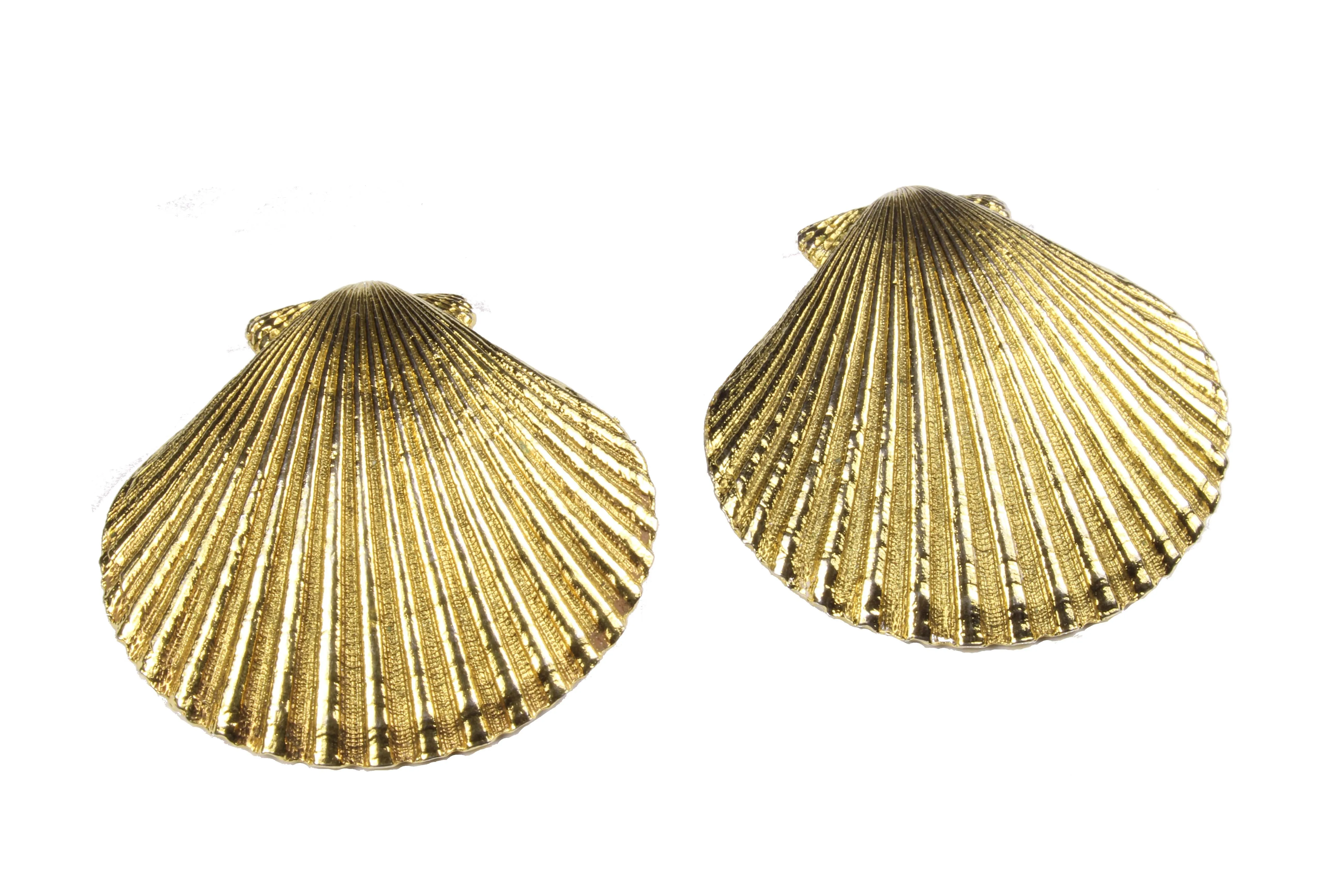 YVES SAINT LAURENT shell earrings