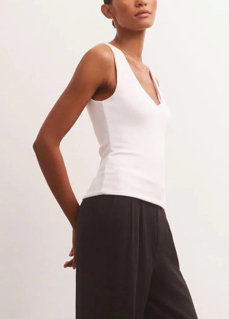 Z Supply Avala V-Neck Rib Top