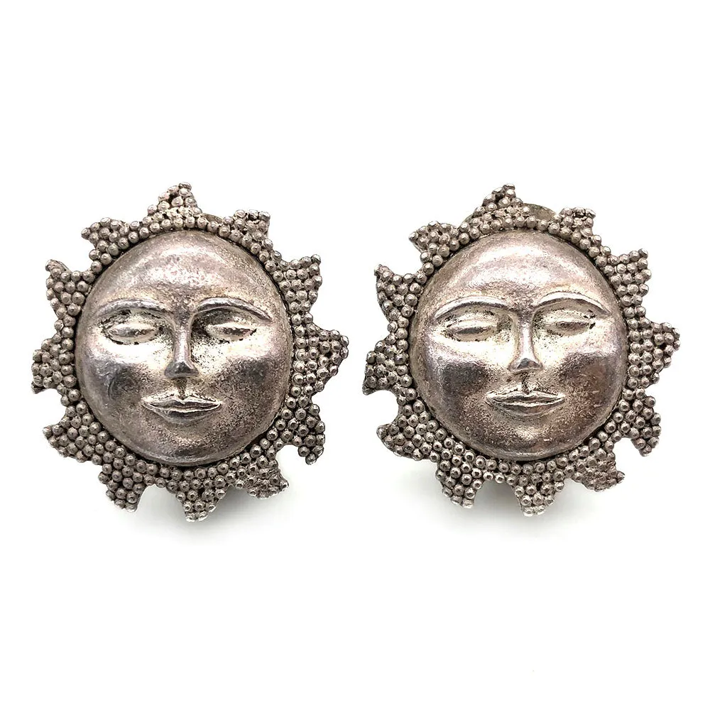 【カナダ輸入】ヴィンテージ Venue USA サン イヤリング/Vintage Venue USA Sun Clip On Earrings