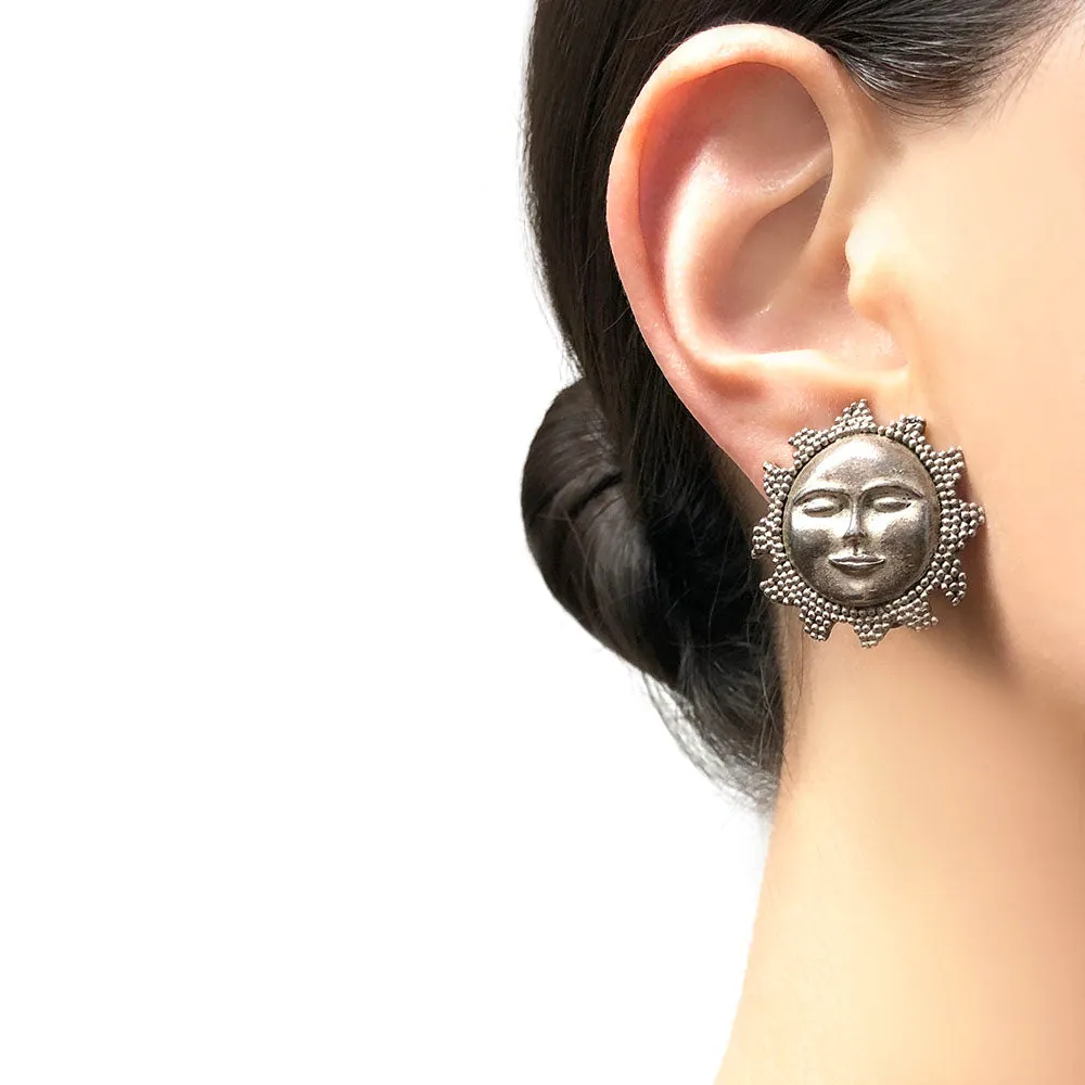 【カナダ輸入】ヴィンテージ Venue USA サン イヤリング/Vintage Venue USA Sun Clip On Earrings