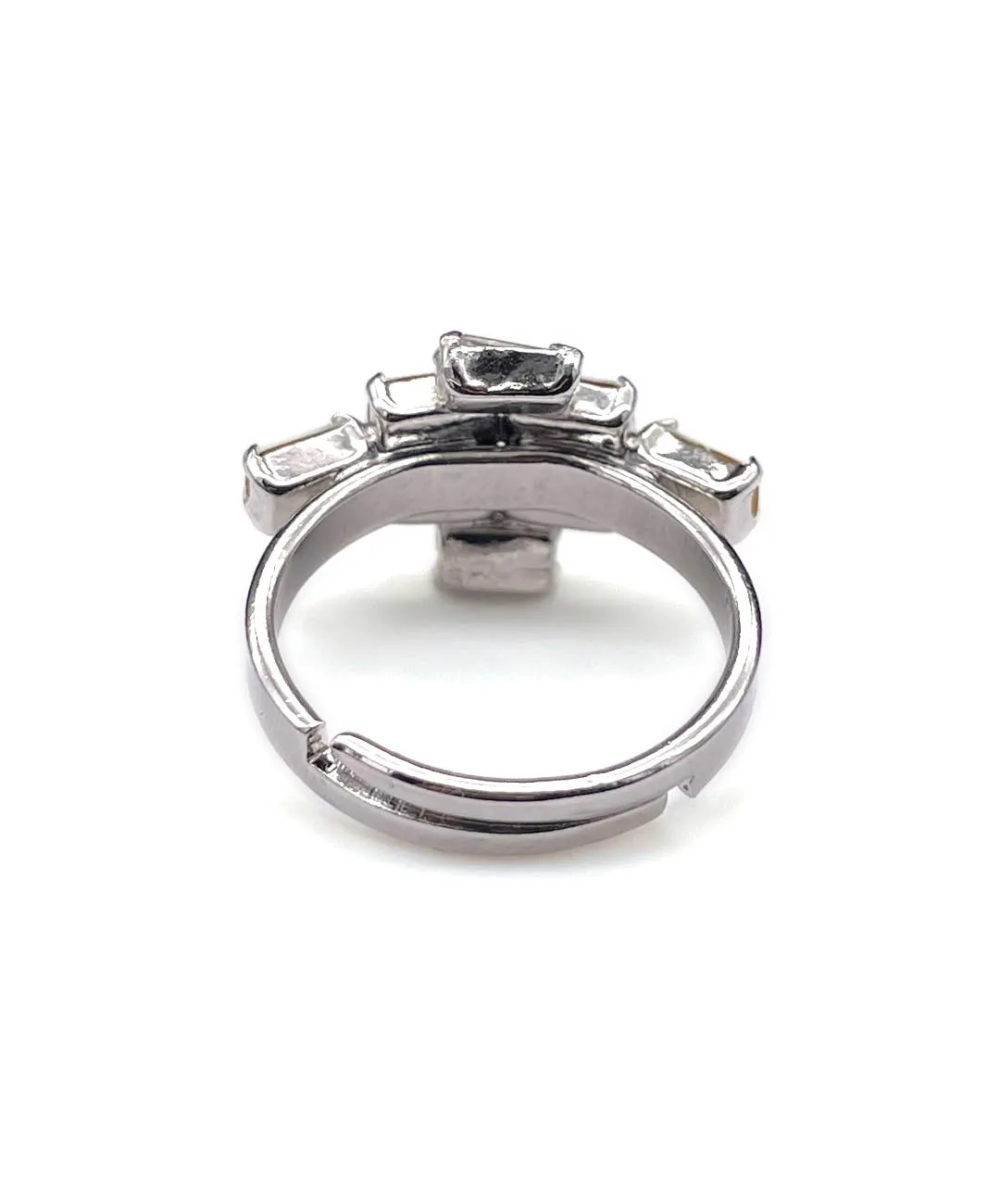 【ドイツ買付】ヴィンテージ SEIBOTH クリア ビジューリング/Vintage SEIBOTH Clear Bijou Ring