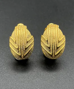 【フランス輸入】ヴィンテージ SPHINX アブストラクト メタル イヤリング/Vintage SPHINX Abstract Metal Clip On Earrings